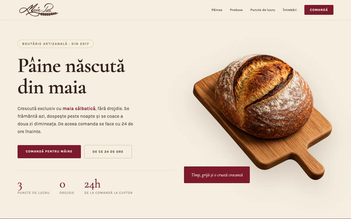 Demo Maiapan Concept, site de prezentare pentru producție