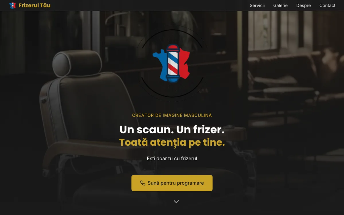 Site-ul Frizerul Tău, barbershop din București